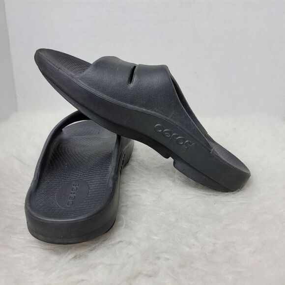 OOFOS OOahh Black Slide Recovery Women'S Sandals Shoes Size 9 - Picture 8 of 10